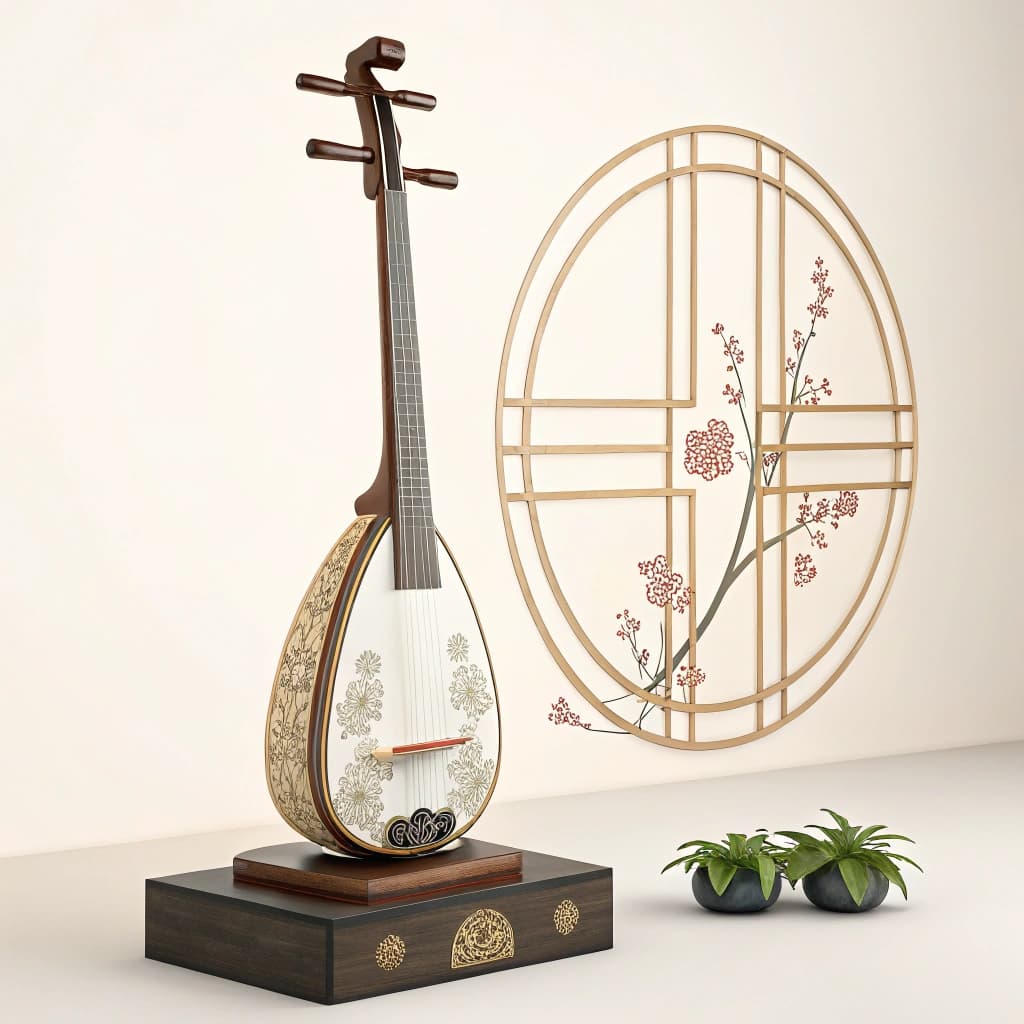A one-stringed instrument of the Jing nationality that plays five tones with one string